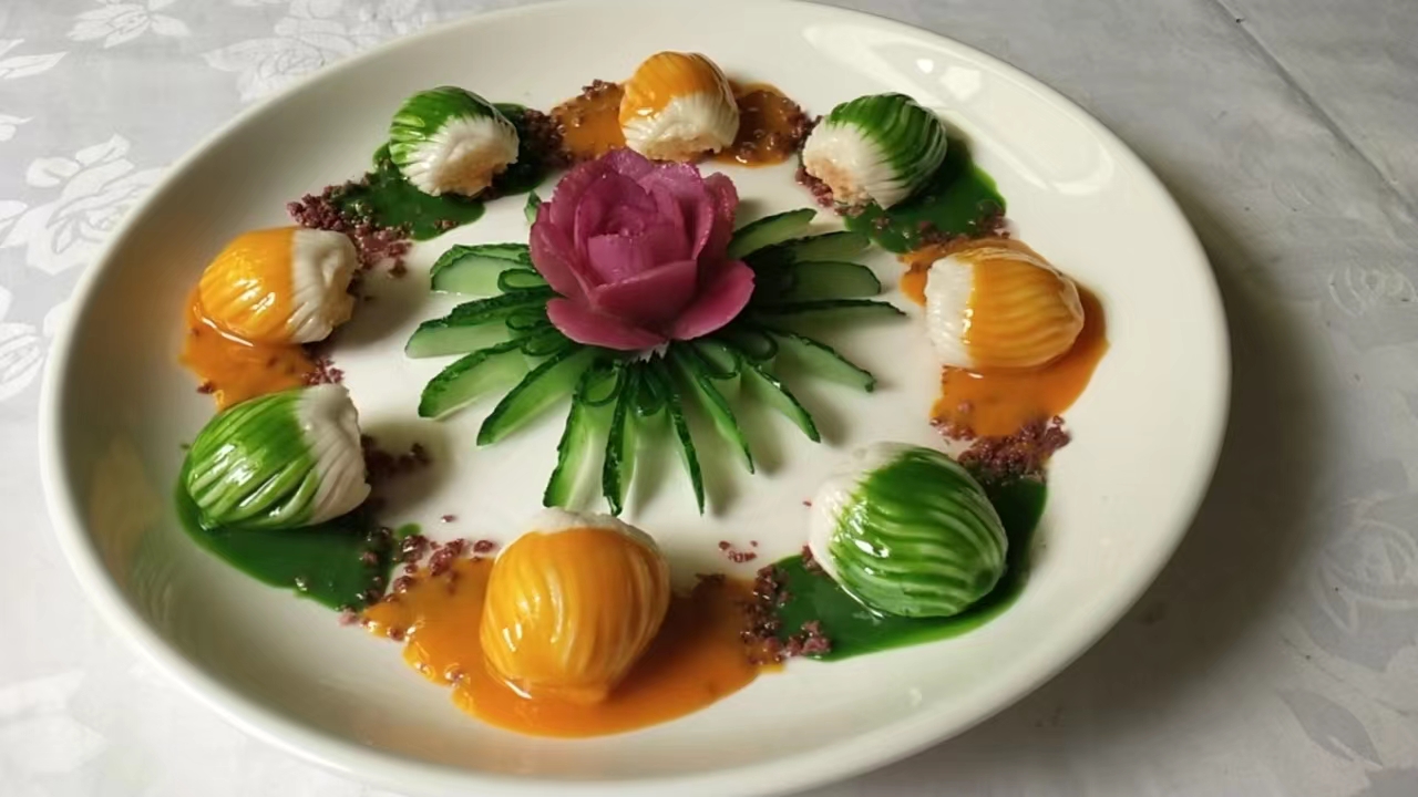 <b>仿真菜 養生紅顏花枝卷模型</b>