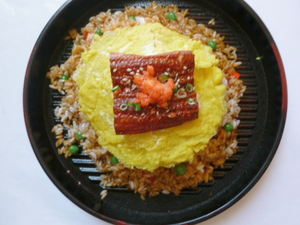 仿真食物 鰻魚飯假菜模型