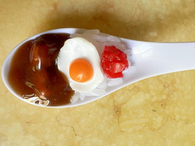 仿真食物潮玩掛件咖哩蛋包飯模型